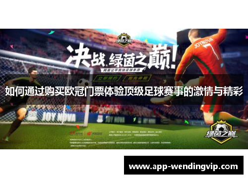 如何通过购买欧冠门票体验顶级足球赛事的激情与精彩 如何通过购买欧冠门票体验顶级足球赛事的激情与精彩