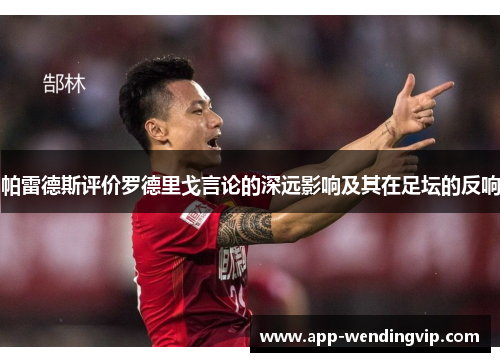 帕雷德斯评价罗德里戈言论的深远影响及其在足坛的反响 帕雷德斯评价罗德里戈言论的深远影响及其在足坛的反响